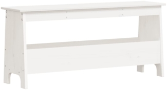 vidaXL Flurbank Weiß 100 x 28 x 45 cm Massivholz Kiefer 837383