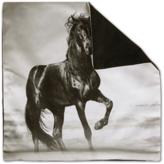 Bestlivings Kissenbezug Fotodruck Motiv in 40x40 cm, Flauschig weiche Kissen-Hülle in vielen Motiven erhältlich ( Design: Pferd )