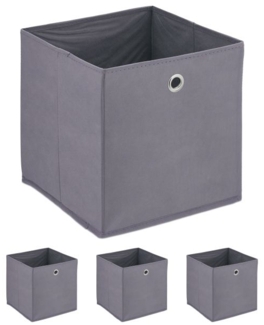 Graue Aufbewahrungsbox im 4er Set