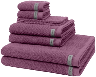 Ross Smart 8 tlg. Frottier-Set - 2 X Handtuch (50 X 100cm), 2 X Duschtuch (70 X 140cm), 2 X Gästetuch (30 X 50cm), 2 X Waschhandschuh (16 X 22cm) - 520 g/m2 - Beere