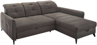 Wohnlanschaft Lydia / Loft , Mikrofaser , Braun , 273 x 95 x 214 cm