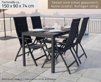 Alu Gartensitzgruppe Gartenmöbel Set Gartenset Sitzgruppe Essgruppe Tisch Sessel