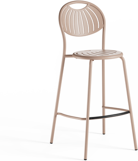 2er Set Coupole Barhocker rosa