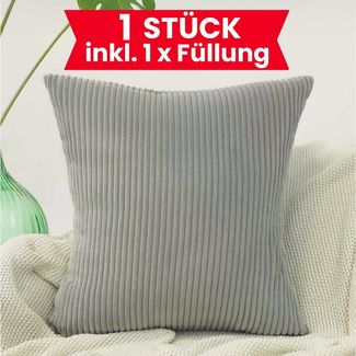 Amilian Dekokissen mit Füllung und Kissenbezug - Deko Kissen, Zierkissen, Sofakissen, (1 Stück), 40x40 cm, Kopfkissen mit Kissenfüllung