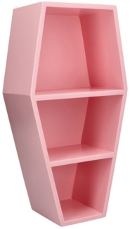 Figuren Shop GmbH Wandregal Sarg Regal Pink – Gothic Wandregal Hängeregal 40 cm MDF Dekoration