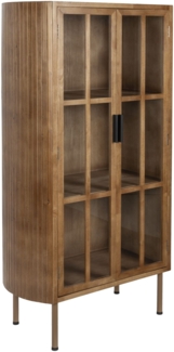 Vitrine Schrank YAZ aus Gummibaumholz im Vintage Style