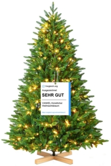 Vankel Künstlicher Weihnachtsbaum tannenbaum mit beleuchtung schmuck mit licht deko außen 180/210/235, tannenbaum künstlicher weihnachtsbaum mit beleuchtung christmas tree