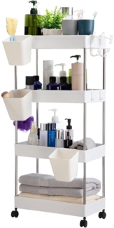 DOEWORKS Rollwagen Küchenwagen Schmal 4 Ebenen