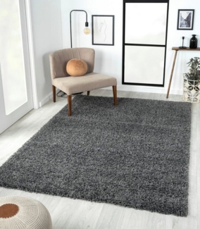 Myflair Möbel & Accessoires Hochflor-Teppich My Shaggy, rechteckig, Höhe: 37 mm, Shaggy, Uni-Farben, leicht glänzend, Microfaser, extra flauschig