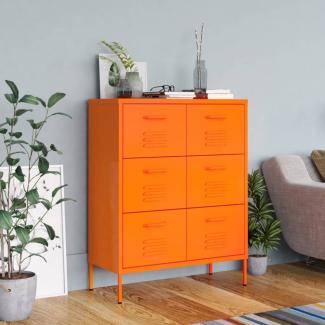 vidaXL Schubladenschrank Orange 80x35x101,5 cm Stahl 336147