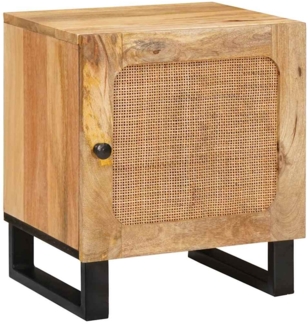 vidaXL Nachttisch 2 pcs Natur 40 x 33,5 x 46 cm Massivholz Mango 4018041