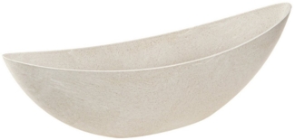 Viana Blumentopf Pflanzschale Schiff Dekoschale Oval Beige 55cm Innen/Außen