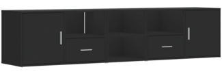 vidaXL Eckregal Schwarz 200x40x45 cm Holzwerkstoff 3307829