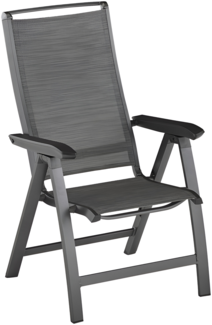 FORMA II Multipositionssessel, Aluminiumgestell in Anthrazit, Outdoorgewebe: Graphit, max. 150kg