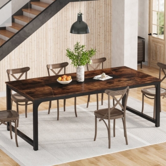 Tribesigns Esstisch 180 x 90 cm industrieller Küchentisch für 6–8 Personen