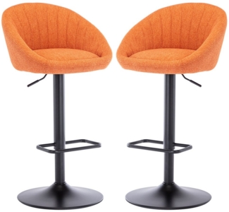 WAHSON OFFICE CHAIRS Barhocker höhenverstellbar drehbar Barstuhl aus Handtuchstoff 2er Set