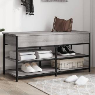 vidaXL Schuhbank Grau Sonoma 100x42,5x50 cm Holzwerkstoff 839036