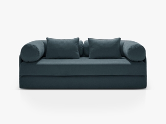 Micadoni Sofa Dreamy 3-Sitzer Strukturierter Stoff Liberty Dunkel Petrol