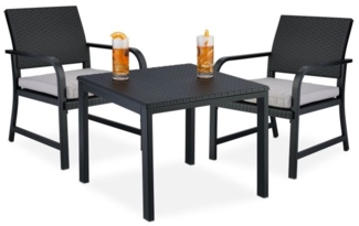 Balkonmöbel Set 3-teilig in Rattan-Optik 10049596