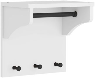 vidaXL Wandgarderobe SANDNES Weiß 43x30x42 cm Massivholz Kiefer 4010456