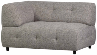 Modulsofa Louis aus grobmaschigen Stoff Links, Braun