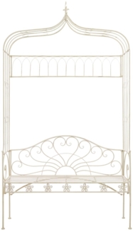 vidaXL Gartenbank 122 cm Eisen Antik Weiß 45434