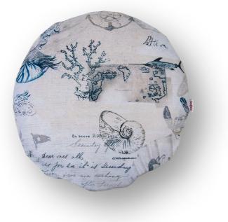 Kissenhülle rund ca. 40 cm Ø elfenbein beties "Nautic Mistral"