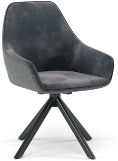 Vicco Loungesessel Anthrazit 60x89 cm, Eleganza