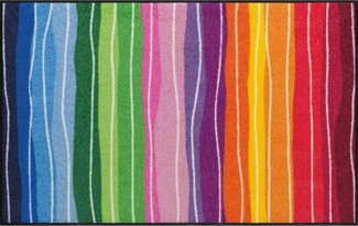 Salonloewe Läufer Fußmatte 75 x 120 cm Wavy Lines mehrfarbig, Eingangsmatte groß, Höhe: 750 mm