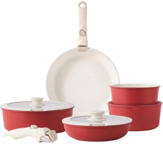 Induktion Töpfe Pfannen Set abnehmbaren Griffen Antihaft Granit Kochgeschirr-Set