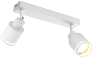 ZMH Deckenstrahler Moderne Deckenleuchte 2 verstellbare Glühbirnen Deckenlampe GU10 Metall