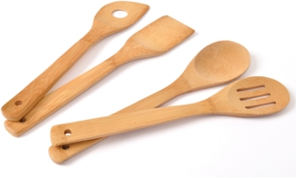 Kochlöffel-Set aus Bambus 4-teilig