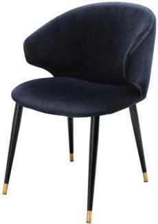 EICHHOLTZ Polsterstuhl Volante Savona Midnight Blue velvet