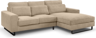Ecksofa (B/H/T: 276 x 91 x 183 cm) in Beige