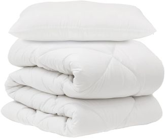 vidaXL Bettdecken Set mit Kissen 2 pcs Weiß Mikrofaser 3376712