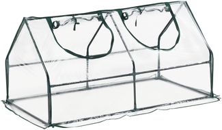 Mini Gewächshaus Laubach 120x60x60cm Transparent PVC Folie [en. casa]