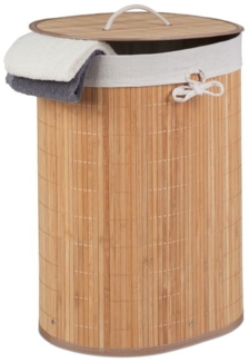Bambus Wäschekorb oval