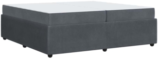 vidaXL Bettgestell mit Matratze Dunkelgrau 200 x 200 cm Samt 3398439