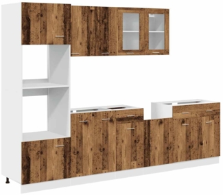 vidaXL 7-tlg. Küchenschrank-Set Lyon Altholz-Optik Holzwerkstoff 3328571