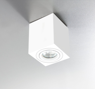 Heitronic Nr. 500738-HE Aufbauleuchte ADL8001 Eckig schwenkbar weiß GU10