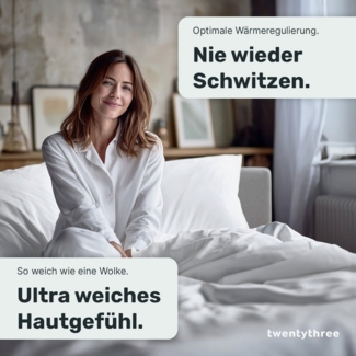 twenty:three® Bettwäsche Lyocell Bettwäsche Pure White, Lyocell, Atmungsaktiv, Ultraweich, 100% TENCEL™ Lyocell