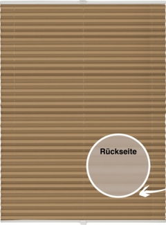 ondeco Plissee Thermo für Fenster innen, Montage in Glasleiste mit Spannschuh, Sonnenschutz-Rollo, Lichtschutz und blickdicht, leichte Verdunkelung, Cappuccino, B): 91-100 cm, H): 151-200 cm