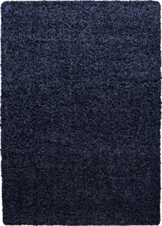 Hochflor Teppich Lux rechteckig - 300x400 cm - Marineblau
