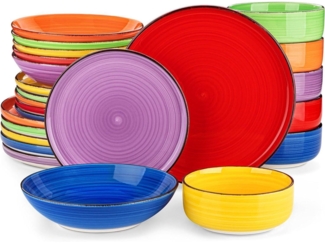 24tlg Geschirrset vancasso bonita Steingut Tafelservice modern bunt