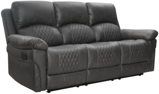 Sofa 3-Sitzer Füssen , Mikrofaser, Polyester , Anthrazit , 205 x 103 x 97 cm