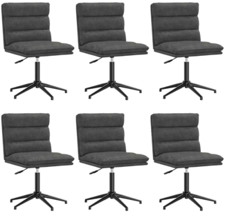 vidaXL Esszimmerstühle 6 Stk. Schwarz Kunstleder 3315708