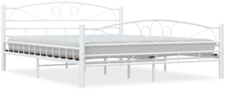 vidaXL Bettgestell Weiß Metall 160×200 cm [285304]