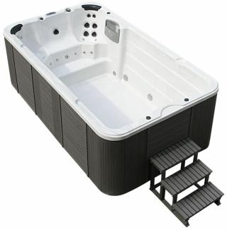 PureHaven Swim Spa 400x230x131 cm Gegenstromanlage und Swim Jets 21 Hydromassagedüsen UV-Wasseraufbereitung Ozondesinfektion Farblicht 4250 L