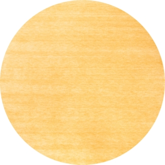 Morgenland Gabbeh Teppich - Softy - Uni - rund - 150x150 - Gold