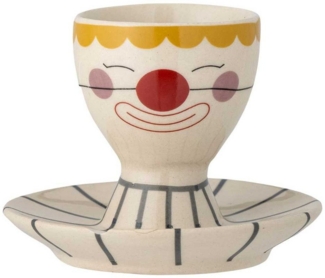 Bloomingville Eierbecher Bloomingville Eierbecher FIZBO Clown Gesicht Keramik
